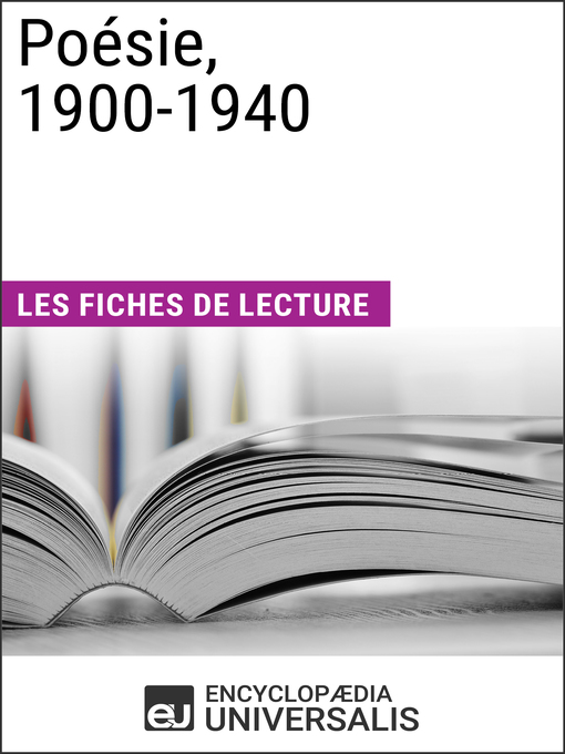 Title details for Poésie, 1900-1940 by Encyclopaedia Universalis - Available